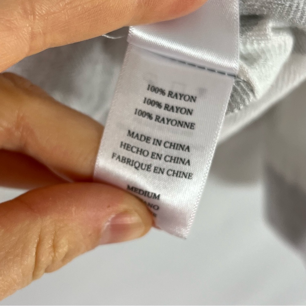 Rails Grey And White Stripe Rayon Button Down Shi… - image 4